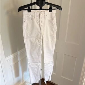 Madewell 10” High Rose Skinny crap White Button-Fly Women's Jeans Dize 27